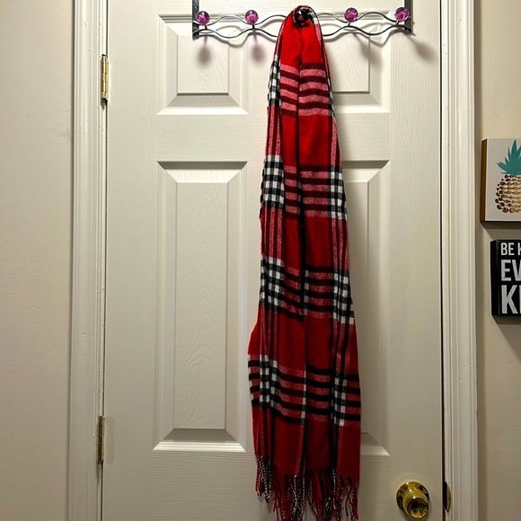 Red Plaid Scarf - Picture 1 of 3